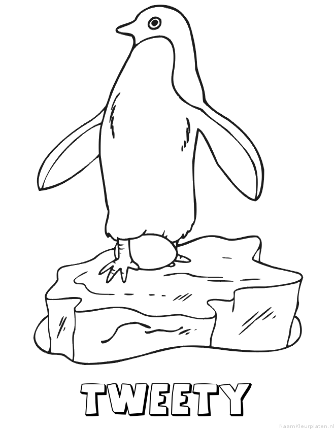 Tweety pinguin kleurplaat