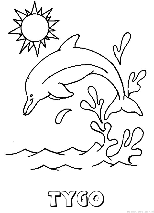 Tygo dolfijn kleurplaat