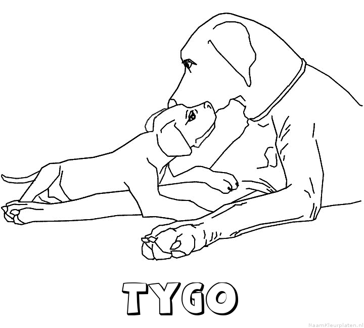 Tygo hond puppy kleurplaat
