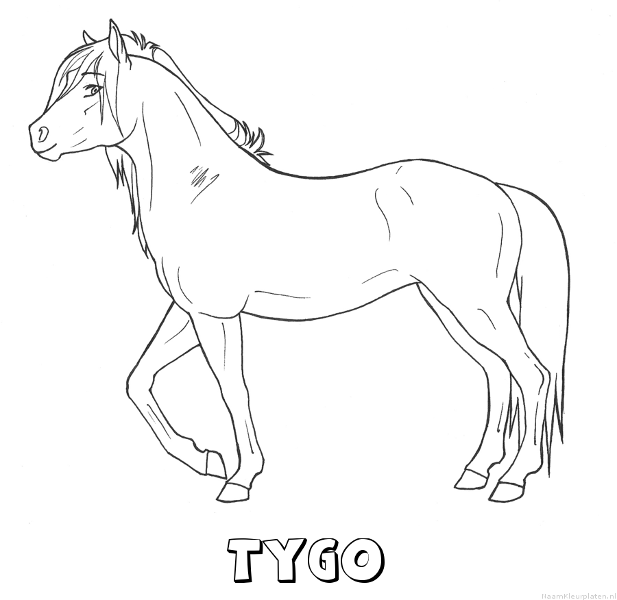 Tygo paard kleurplaat