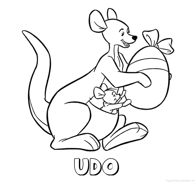 Udo kangoeroe kleurplaat