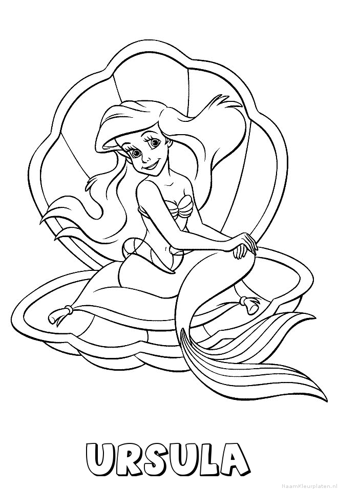 Ursula ariel kleine zeemeermin kleurplaat