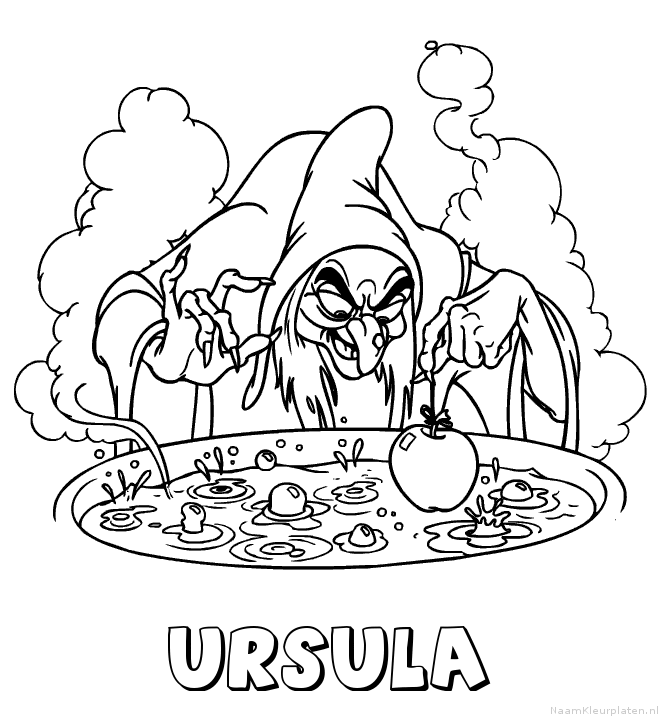 Ursula heks kleurplaat