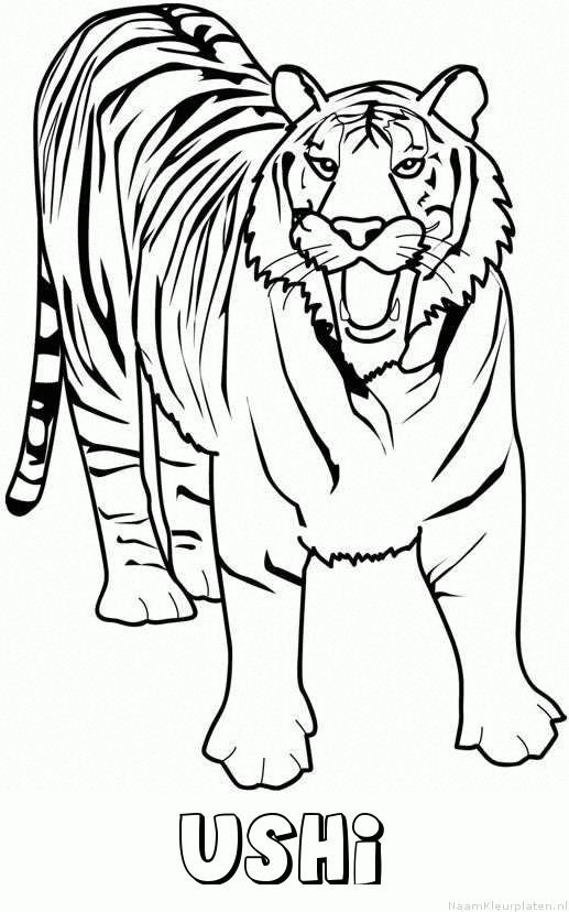Ushi tijger 2 kleurplaat