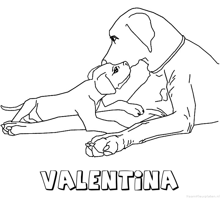Valentina hond puppy kleurplaat