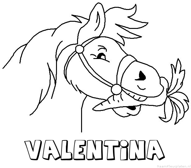 Valentina paard van sinterklaas kleurplaat