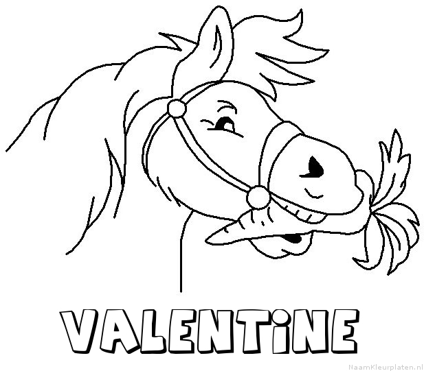 Valentine paard van sinterklaas kleurplaat