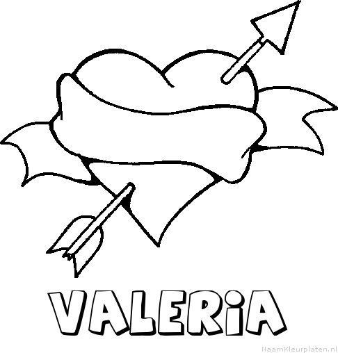 Valeria liefde kleurplaat