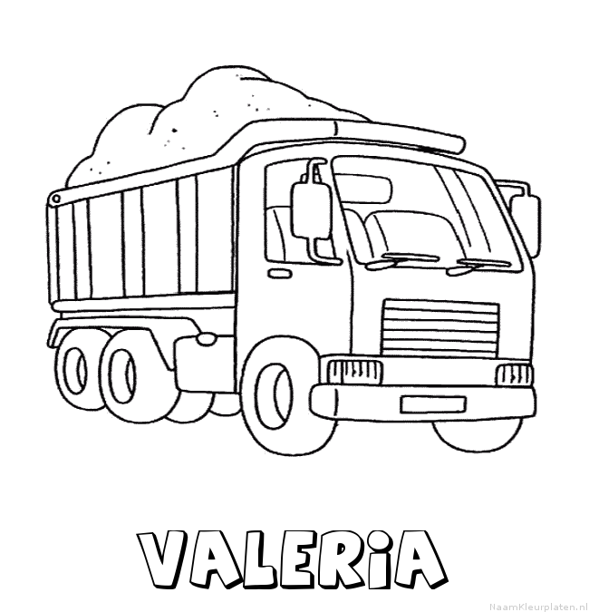 Valeria vrachtwagen kleurplaat