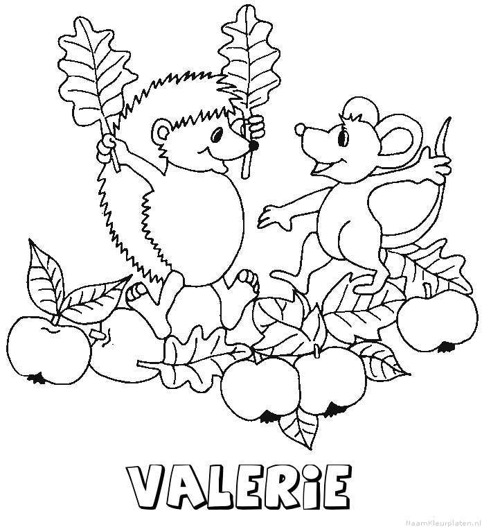 Valerie egel kleurplaat