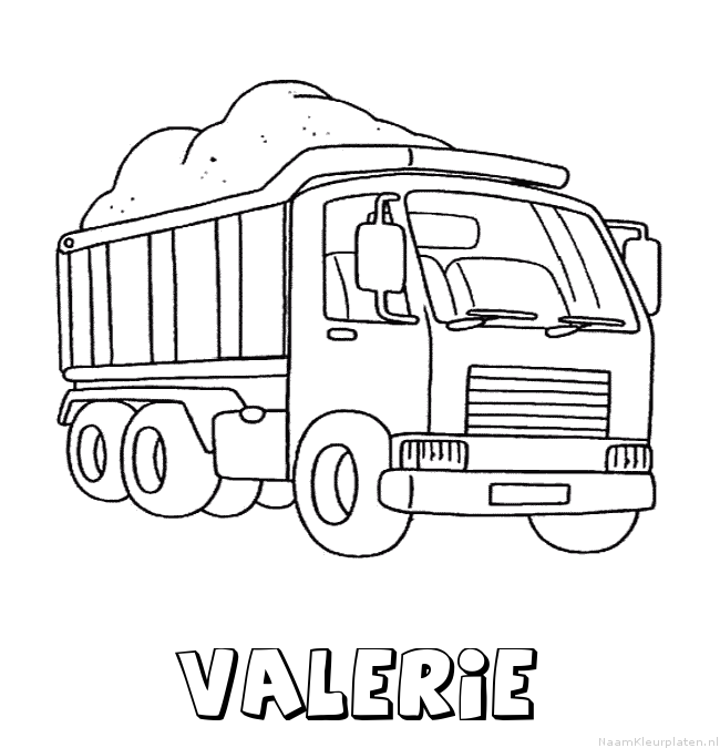 Valerie vrachtwagen kleurplaat