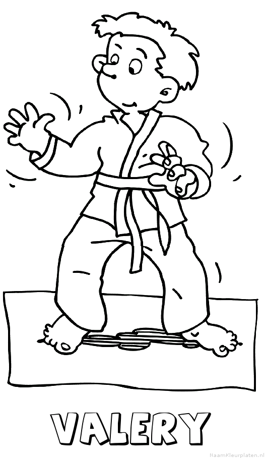 Valery judo kleurplaat