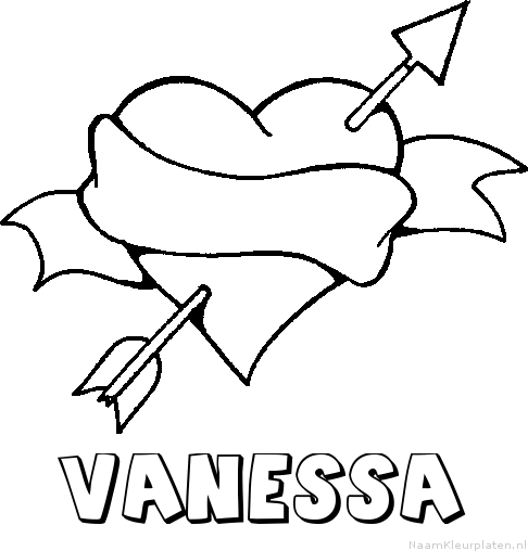 Vanessa liefde kleurplaat