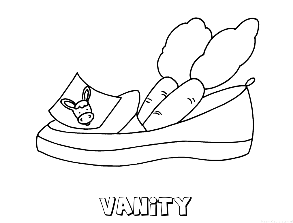 Vanity schoen zetten kleurplaat
