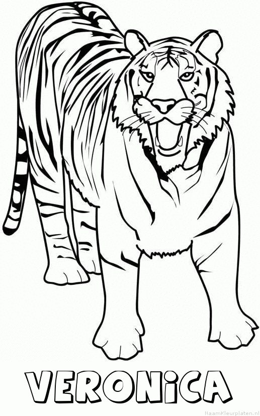 Veronica tijger 2 kleurplaat