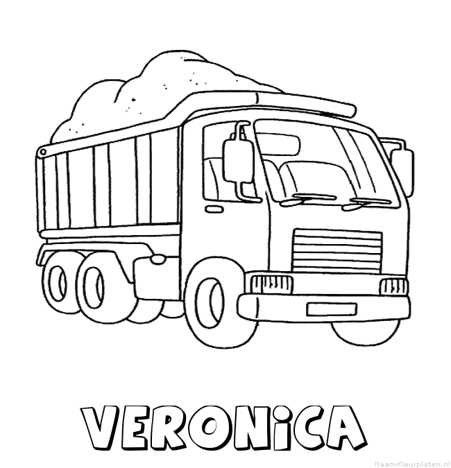 Veronica vrachtwagen kleurplaat
