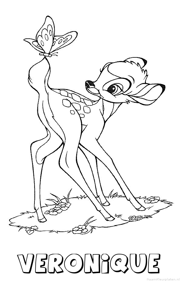 Veronique bambi kleurplaat