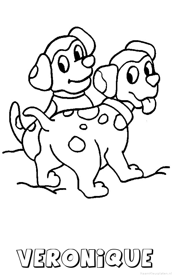Veronique hond puppies kleurplaat