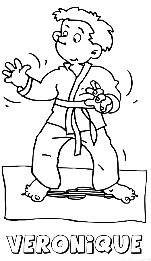 Veronique judo kleurplaat