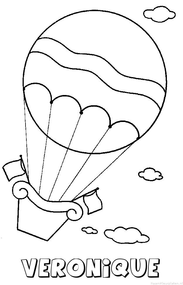 Veronique luchtballon kleurplaat