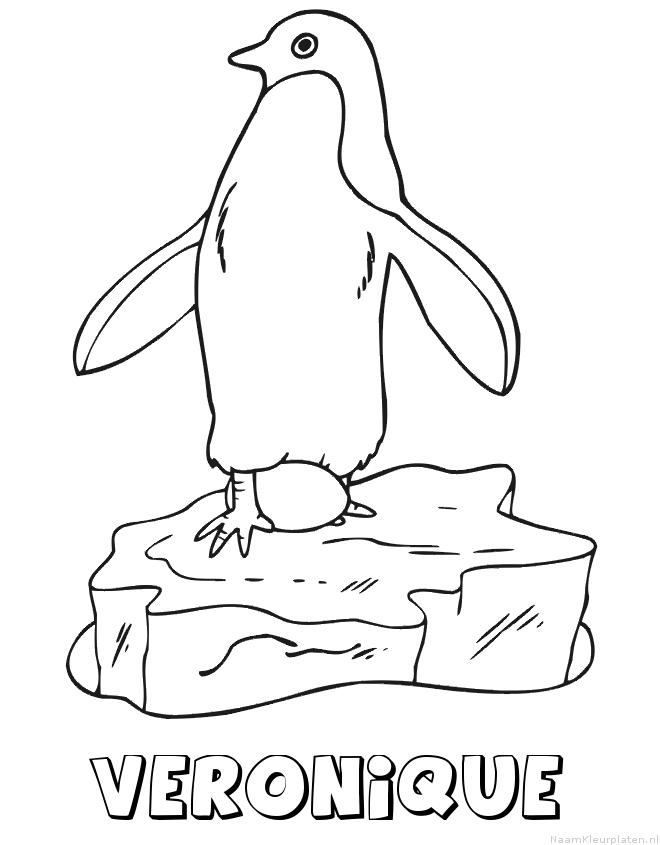 Veronique pinguin kleurplaat