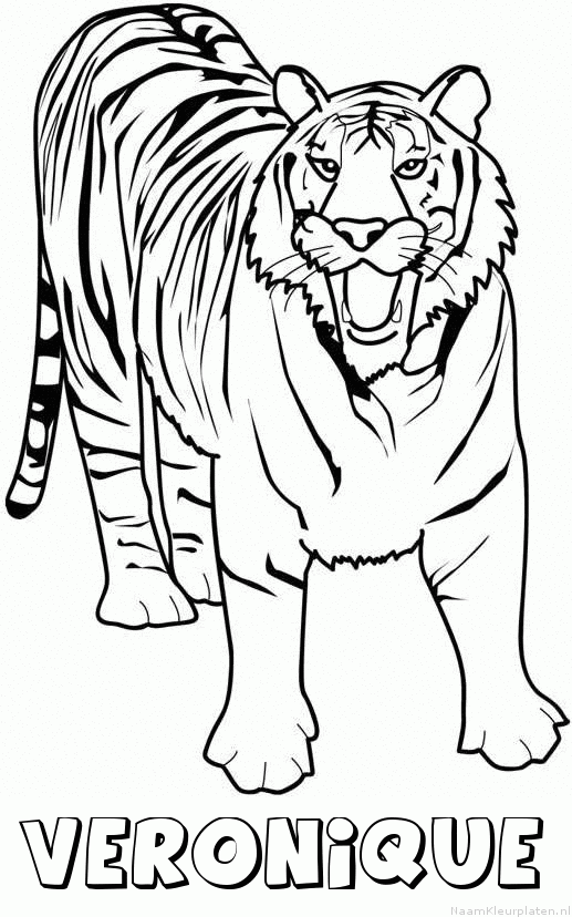 Veronique tijger 2 kleurplaat
