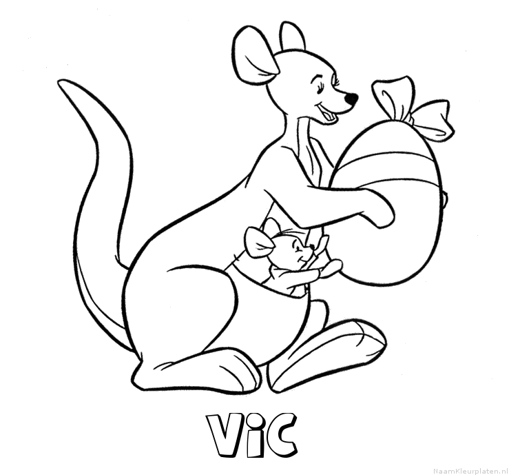 Vic kangoeroe kleurplaat