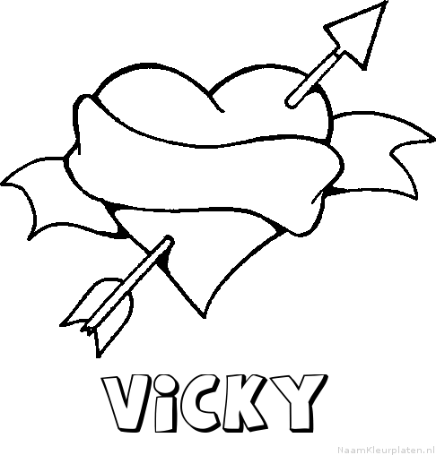 Vicky liefde kleurplaat