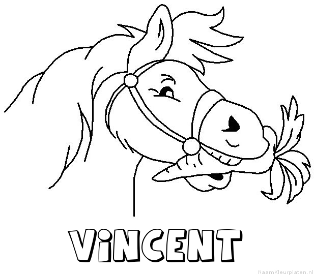 Vincent paard van sinterklaas kleurplaat