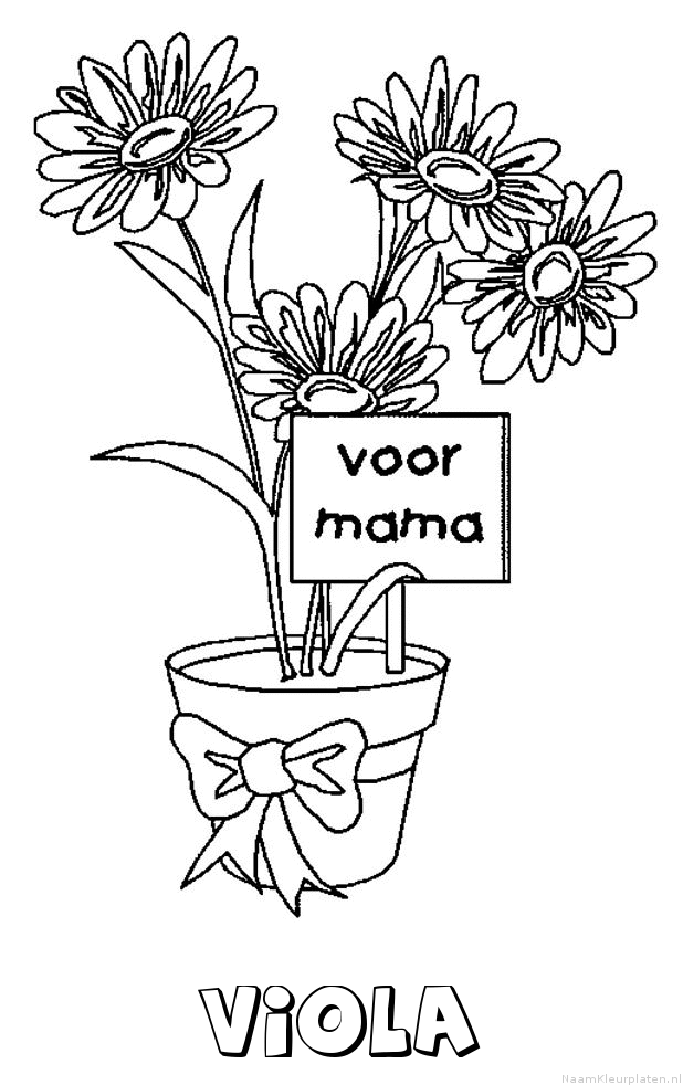 Viola moederdag kleurplaat