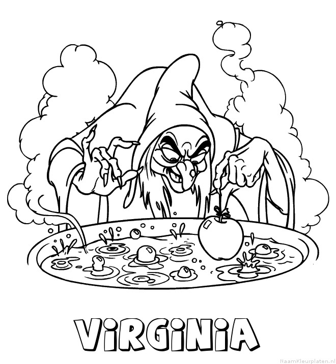 Virginia heks kleurplaat
