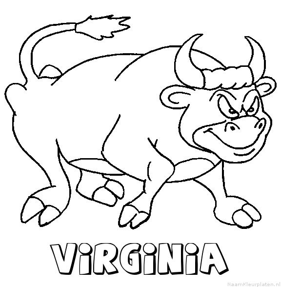 Virginia stier kleurplaat