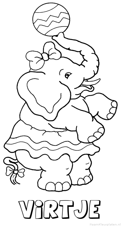 Virtje olifant kleurplaat