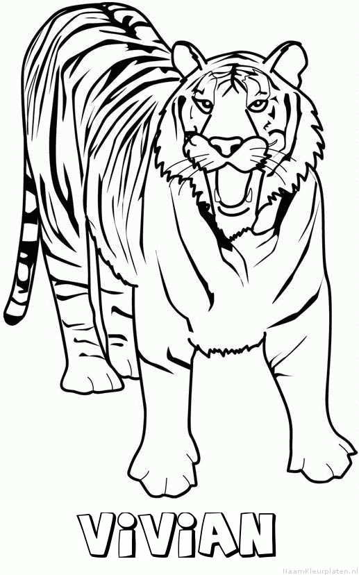 Vivian tijger 2 kleurplaat