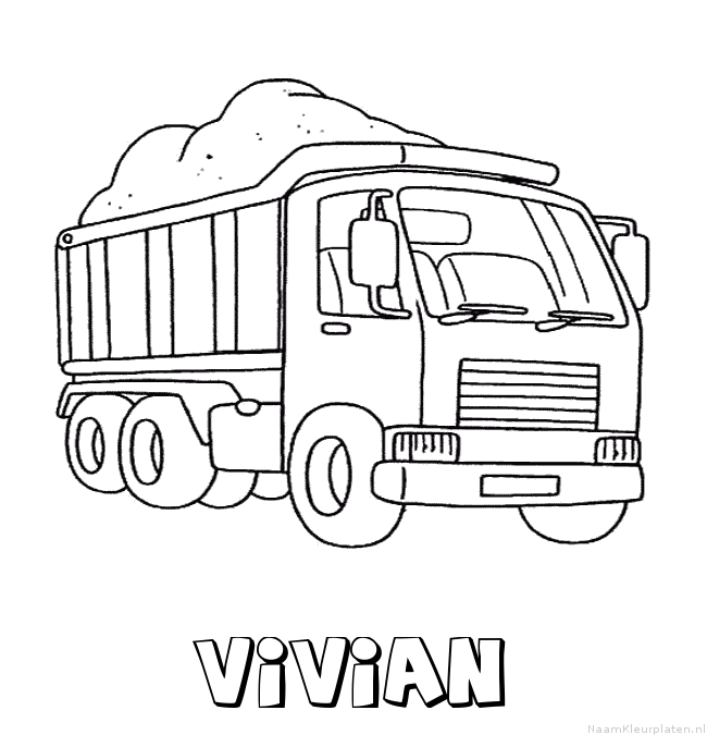 Vivian vrachtwagen kleurplaat