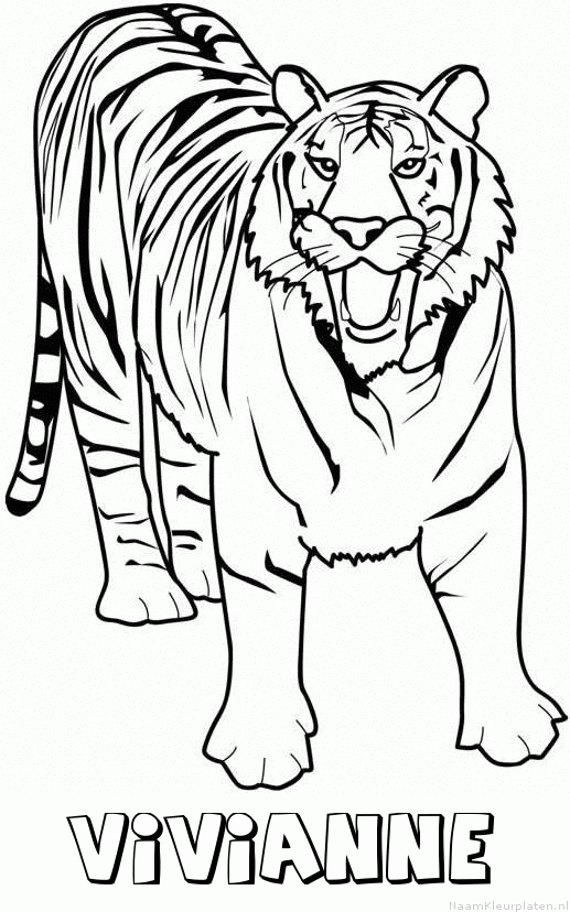 Vivianne tijger 2 kleurplaat