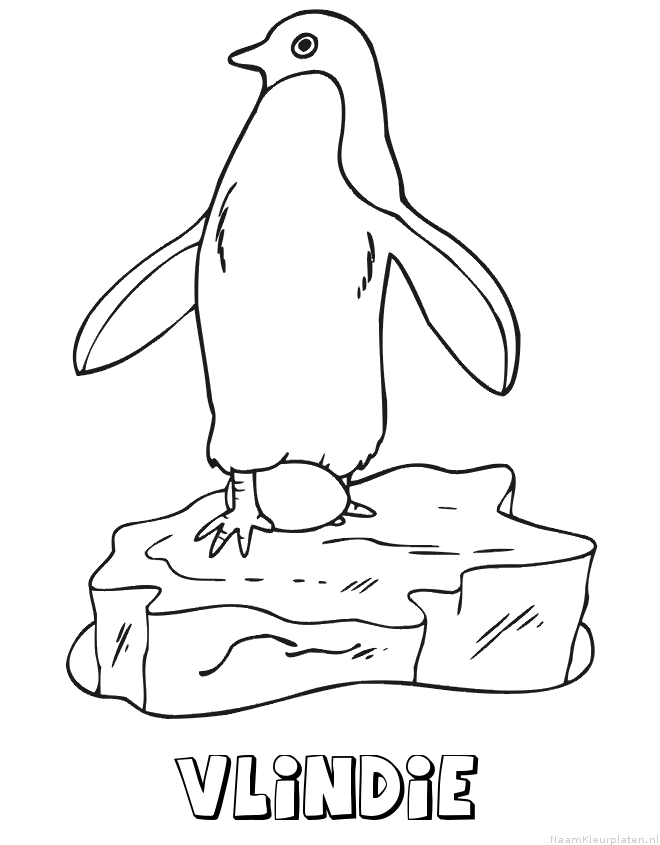 Vlindie pinguin kleurplaat