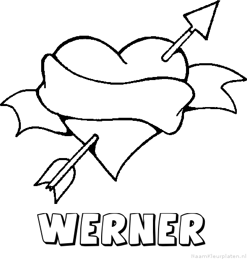 Werner liefde kleurplaat