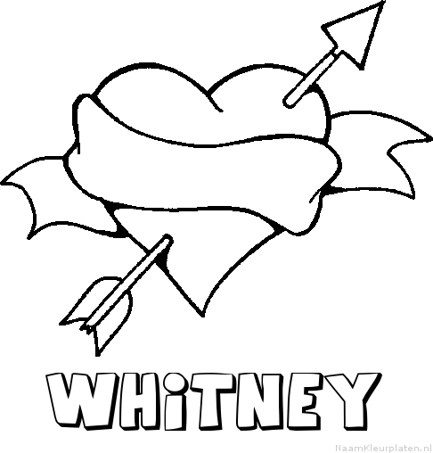 Whitney liefde kleurplaat