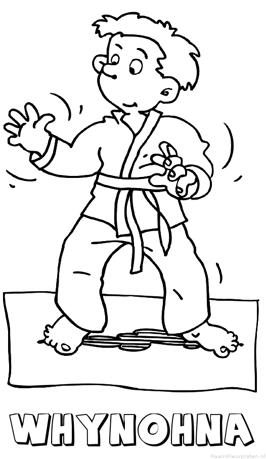 Whynohna judo kleurplaat