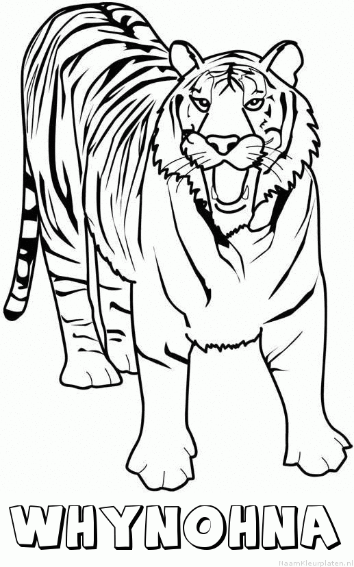 Whynohna tijger 2 kleurplaat