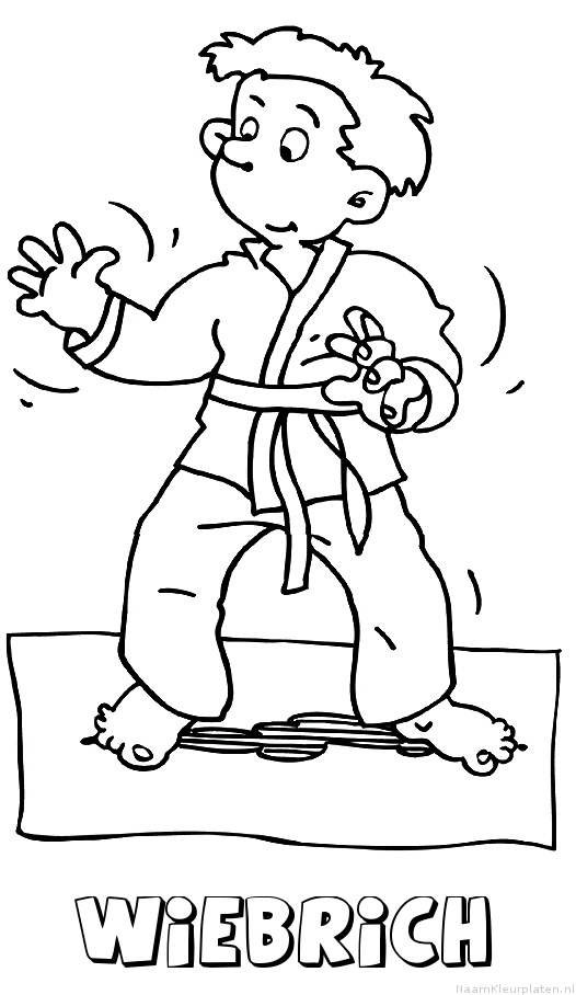 Wiebrich judo kleurplaat