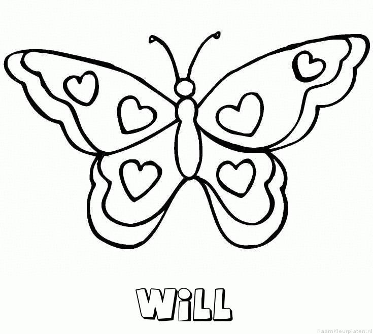 Will vlinder hartjes