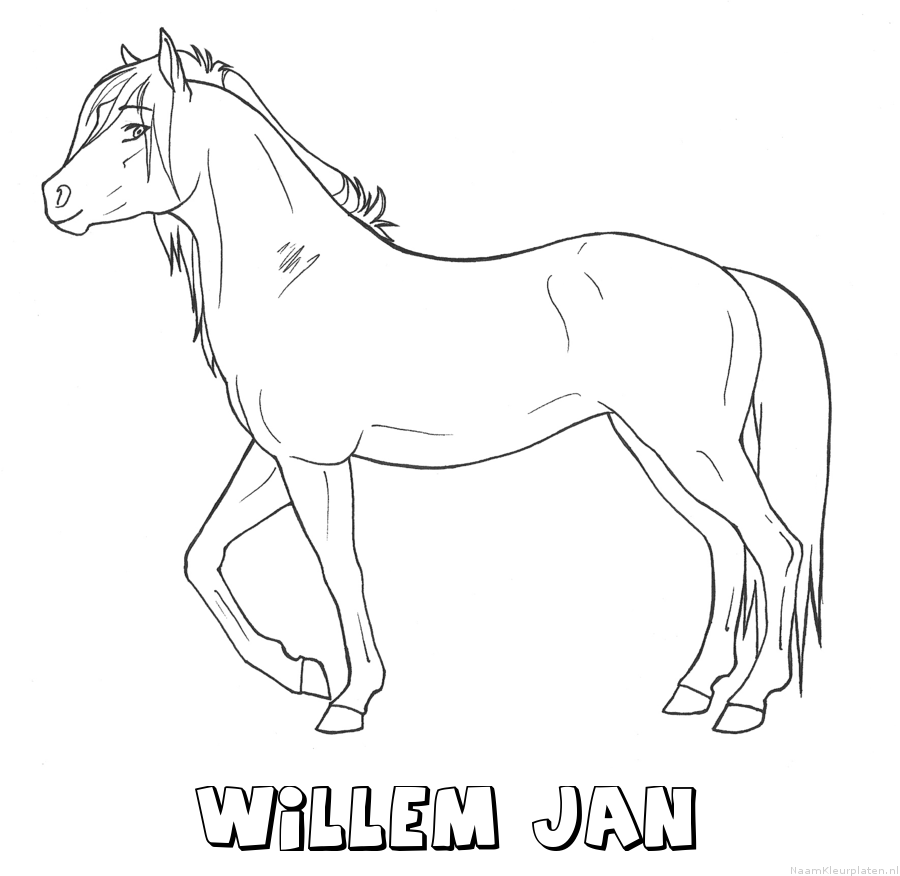 Willem jan paard kleurplaat