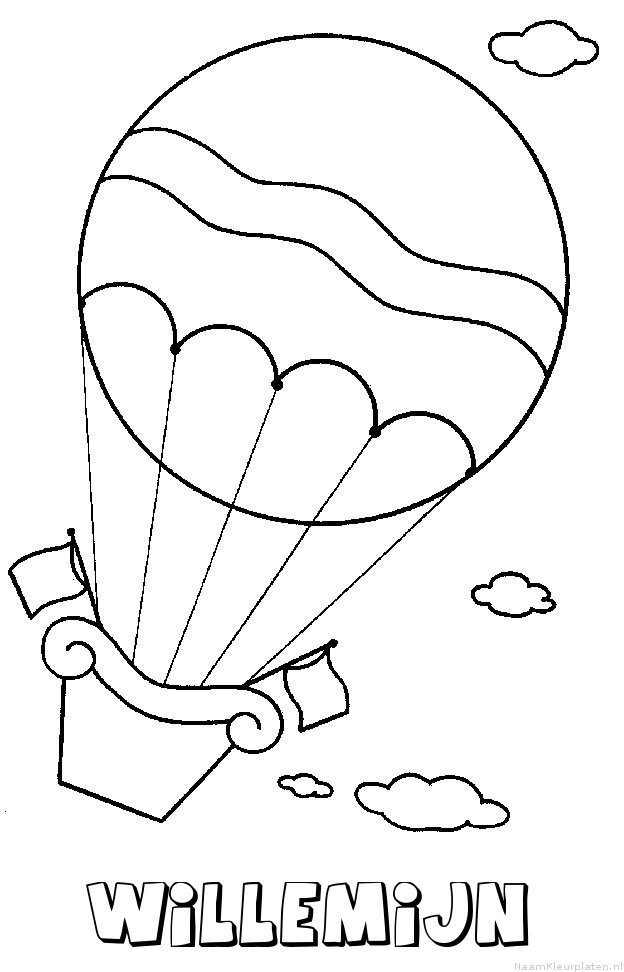 Willemijn luchtballon kleurplaat