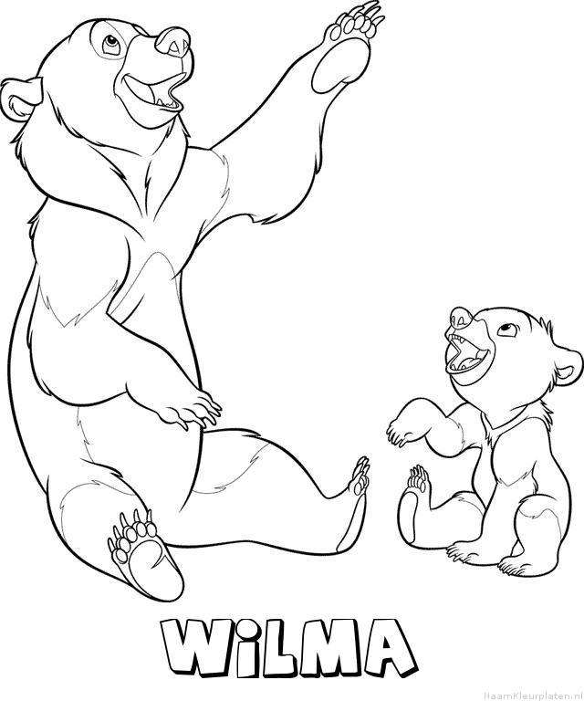 Wilma brother bear kleurplaat