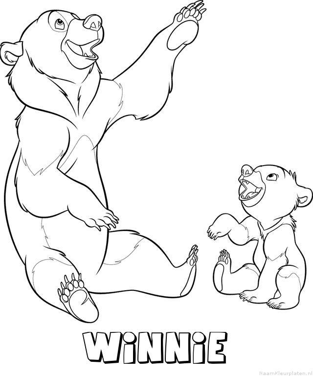Winnie brother bear kleurplaat