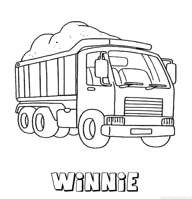 Winnie vrachtwagen kleurplaat