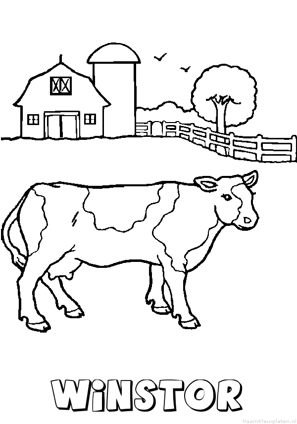 Winstor koe kleurplaat