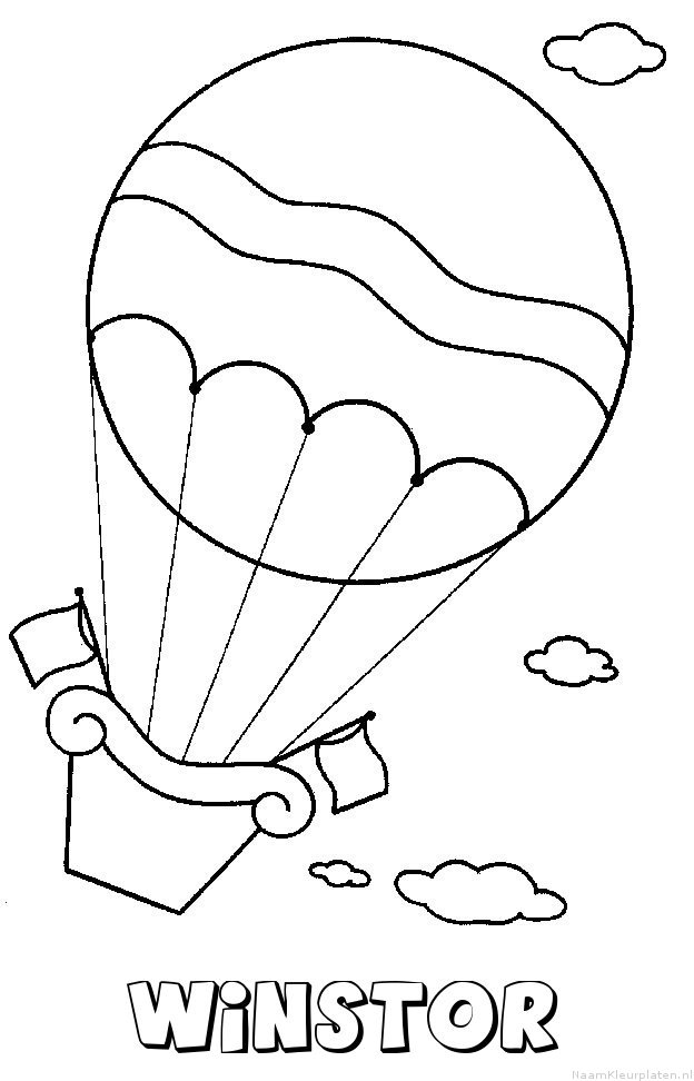 Winstor luchtballon kleurplaat